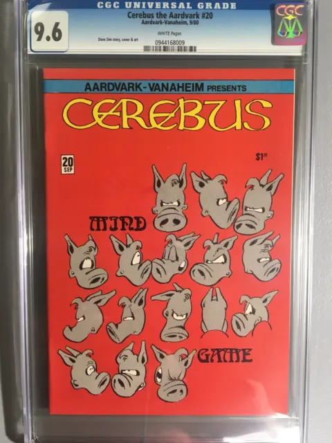 Cerebus the Aardvark #20, Classic DAVE SIM, CGC, 9.6