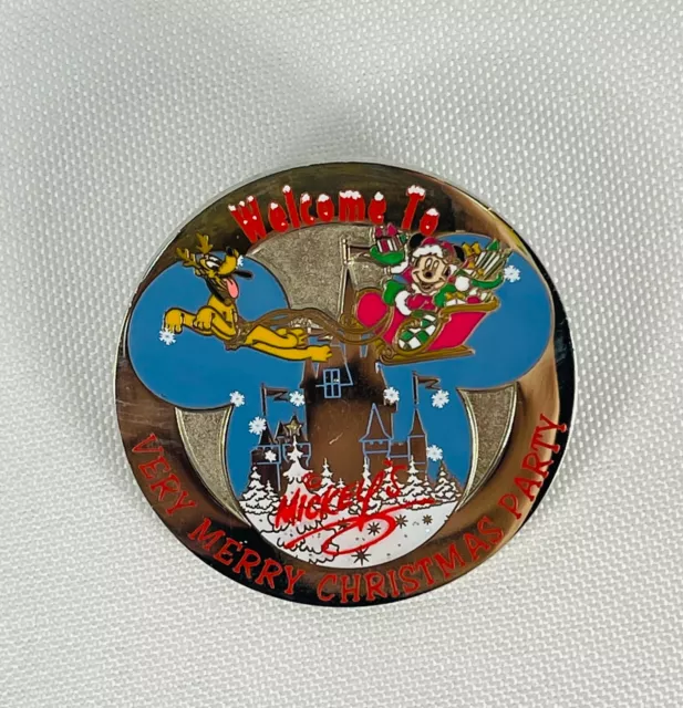 Wdw Disney World Mickeys Pluto Welcome To Very Merry Christmas Party Pin Rare