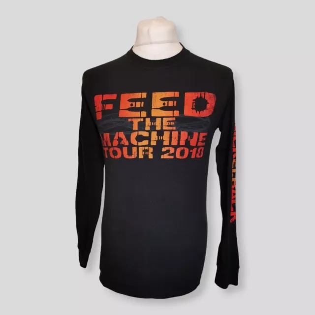 Nickelback T Shirt Size S Black Long Sleeve Graphic Print 2018 Tour T Shirt