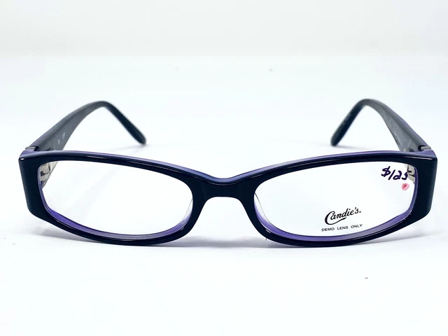 New CANDIE'S Billie Black/ Purple Womens Eyeglasses Frame 49-16-135 New CANDIE'S Billie Black/ Purple Womens Eyeglasses Frame 49-16-135
