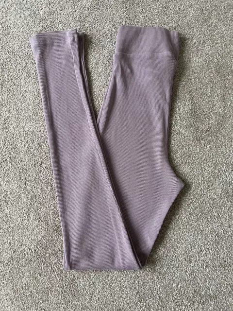 ASOS Lilac High Waisted Ribbed Leggings. 100% Cotton. Size 8