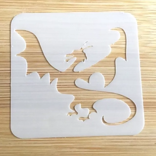 Face painting stencil reusable washable magic dragon 190 Mylar 4.5x4.5cm