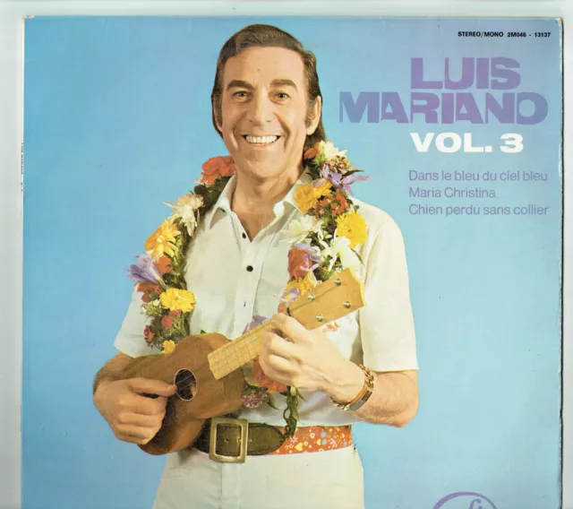 33 tours Luis MARIANO Vinyle LP 12" Vol.3 DANS LE BLEU DU CIEL BLEU - MFP 13137