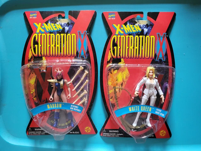 LOT of 2 Marvel Comics X-Men Generation X ToyBiz - White Queen, Marrow NEW