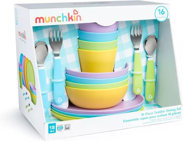 Munchkin 16pc Baby and Toddler Feeding Supplies Set