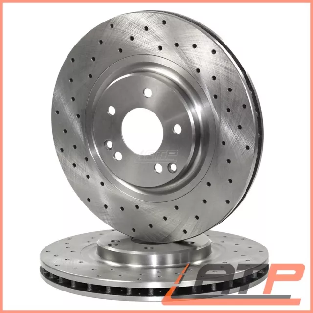 2x BRAKE DISC FRONT DRILLED/VENTED Ø322 FOR MERCEDES E-CLASS A207 200-350