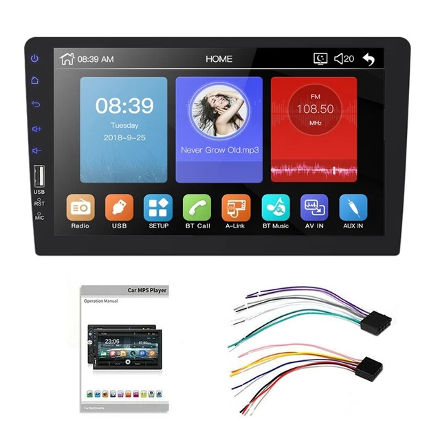 9 1 din lettore MP5 auto schermo stampe radio FM Bluetooth USB AUX