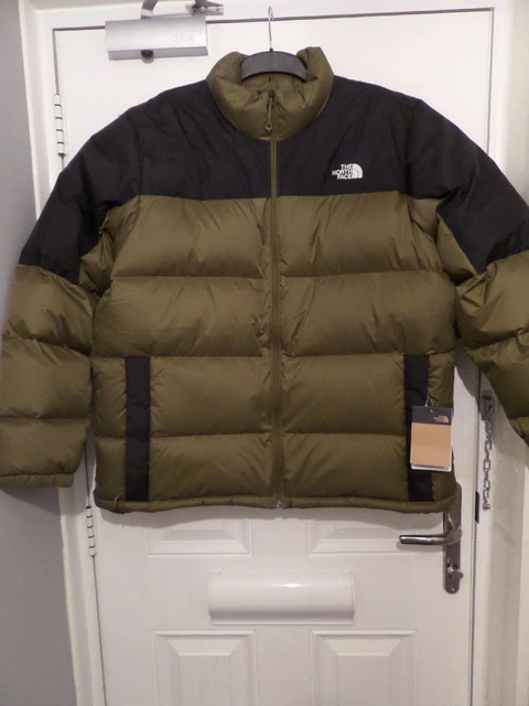 Giacca tampone da uomo The North Face Nuptse 700 taglia XXL NERO/VERDE NUOVISSIMA