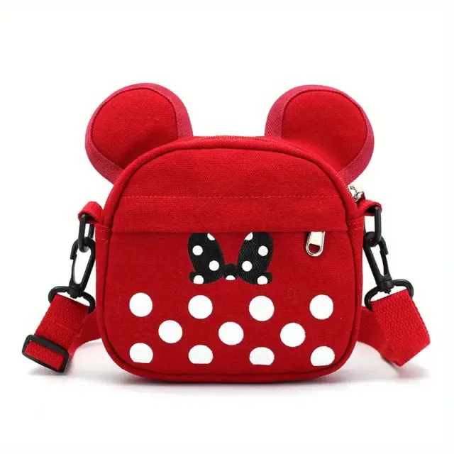 Girls Minnie Messenger Bag - Crossbody Purse For Kids Mouse