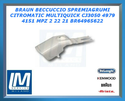 BRAUN BECCUCCIO SPREMIAGRUMI CITROMATIC MULTIQUICK CJ3050 4979 4151 MPZ 2 22 21 