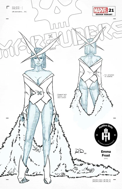 Marauders #21 Dauterman Emma Frost Design Variant Marvel Comics 2021 X-Men