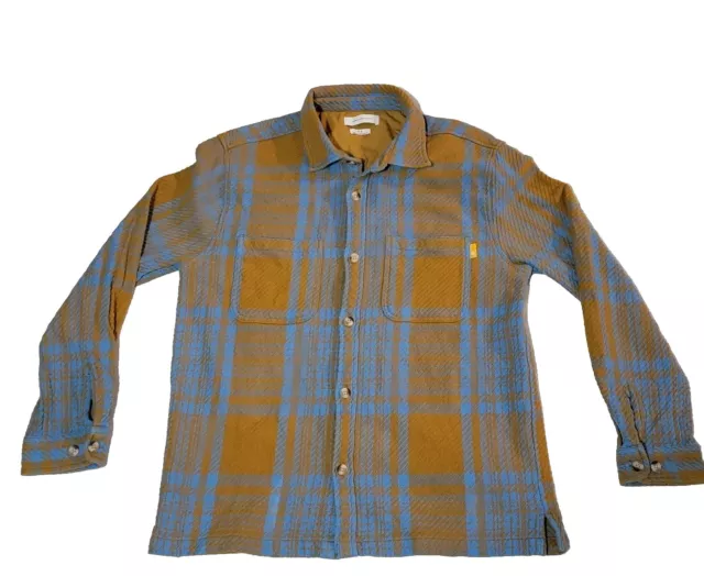 URBAN OUTFITTERS MENS Flannel Shirt Jacket Size Medium Blue Brown $24. ...