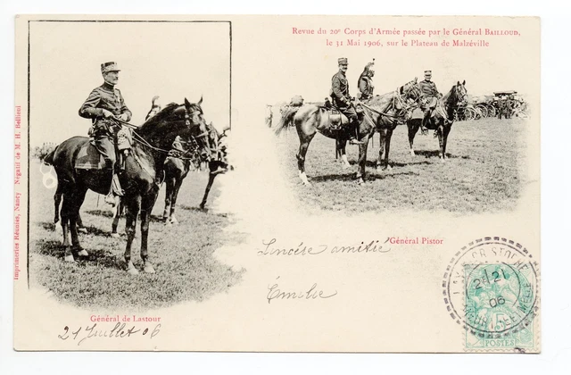 MALZEVILLE Meurthe et moselle CPA 54 magazine 20th Army Corps les generals