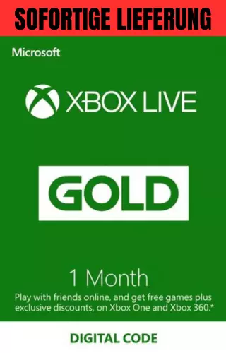 Xbox Live Gold 1 Monat - Xbox Live Digitaler Code - Sofortige Lieferung -Global