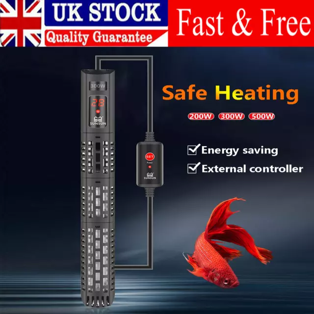 Digital LED Aquarium Water Heater Submersible Fish Tank Thermostat Heating Rod