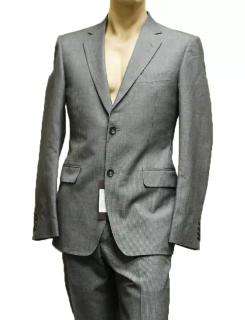 Gucci Men Black Wool Signoria Suit Black Guccissima Lining 2 Button 221536  1000