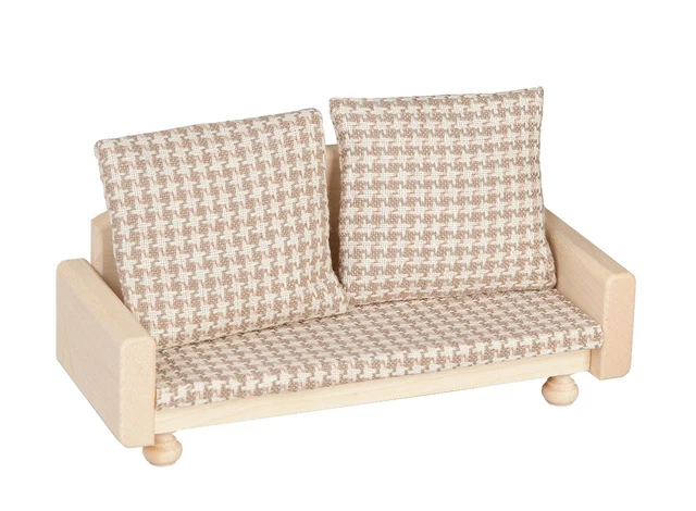 Streets Ahead Dollshouse Puppenhausmöbel Puppenhaus Sofa Blau Samt Streets Ahead Dollshouse S0udh0h1
