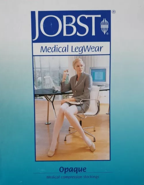 Jobst medical Legwear Kompressionsstrümpfe ohne Spitze Perle  KKL 2 weiß