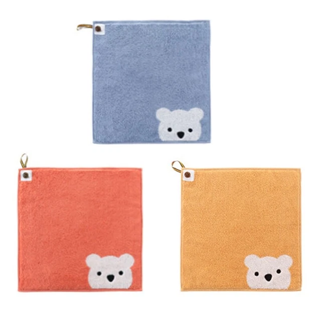 Baby Washcloths Natural Muslin Cotton Face Towels Cartoon Bear