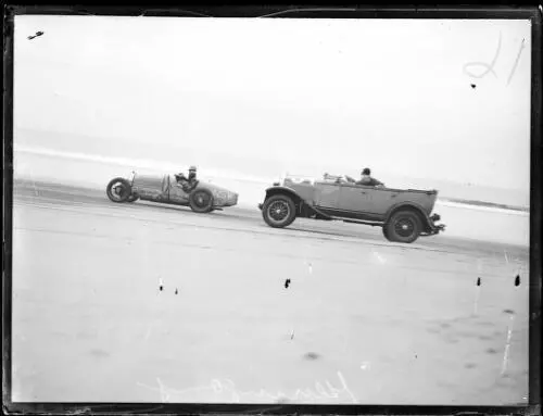 Two of the cars in the Gerringong Motor Race, NSW, 12 May 1930 Old Photo