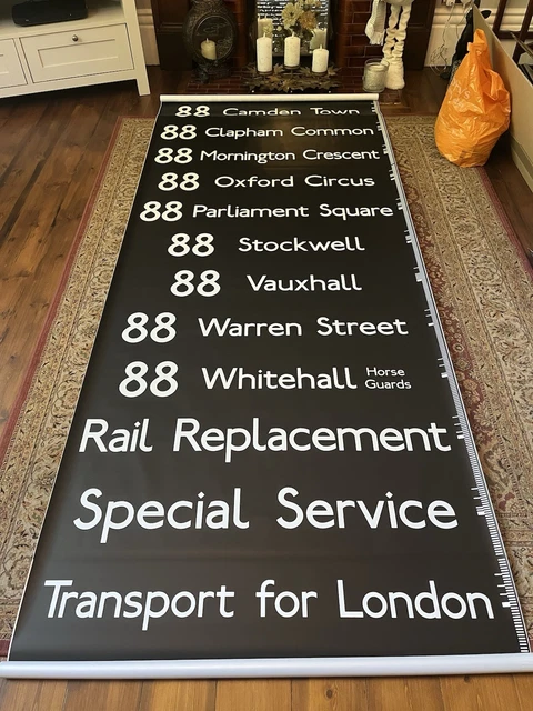 BUS DESTINATION BLIND Go Ahead London Stockwell Side Sign July 2015 £26 ...