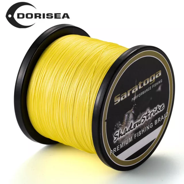 8 strands 100m-2000m Yellow 10LB-100LB Dynema Power PE Braided Fishing Line