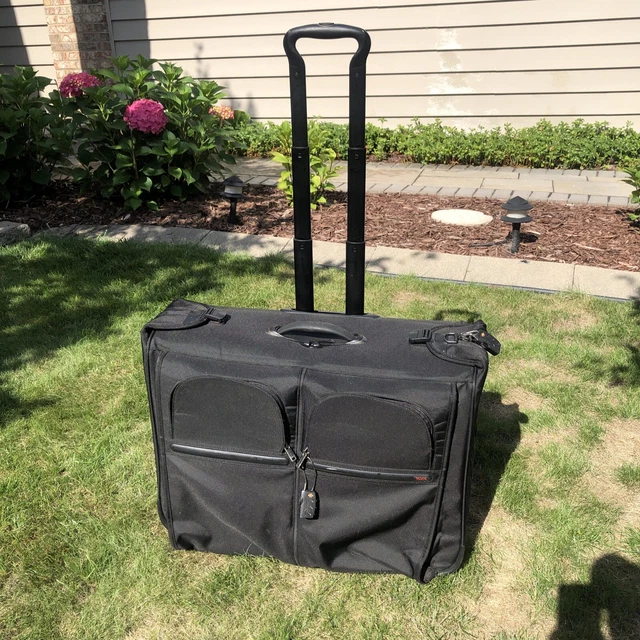 TUMI Black Nylon Long Wheeled Garment Bag Luggage As Is