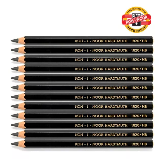 Jumbo Thick Graphite PENCIL Set KOH-I-NOOR 1820 HB 2B 4B 6B 8B