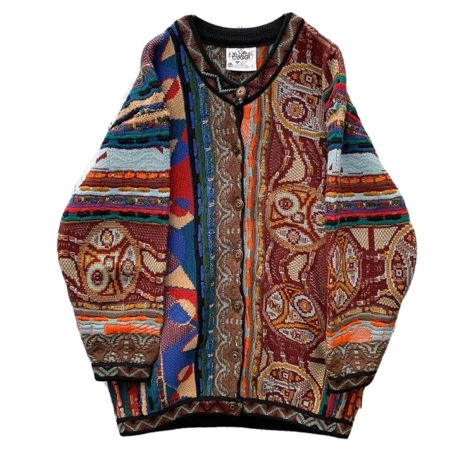 COOGI CUGGI Wool Knitted Women's Cardigan Sweater Size Small List Vintage 66cm