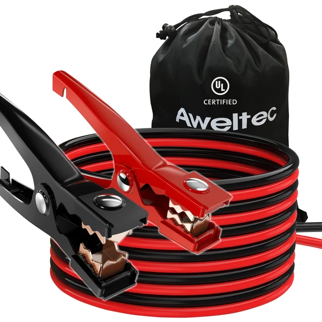 Jumper Cables for car,  -Listed 8 Gauge 12 Feet Heavy Duty Booster