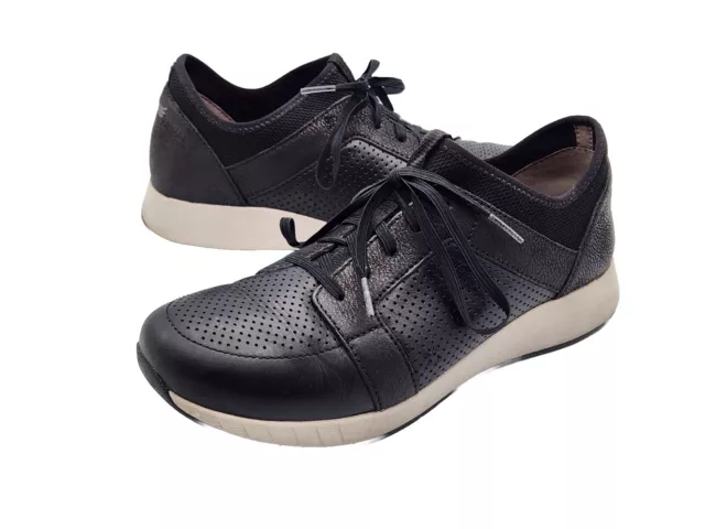 DANSKO Cozette Leather Sneakers Comfort Shoes Black Women Size EU 39 8.5 US