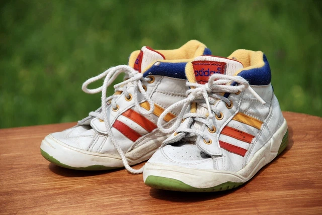 Adidas adifit scarpe true vintage dal 1993 - anni '90 scarpe bambini taglia 9