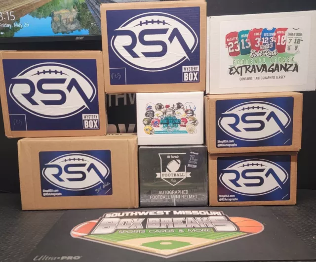 Pit Steelers Football Memorabilia 10 Item Box Break Hit Parade Gold Rush Rsa