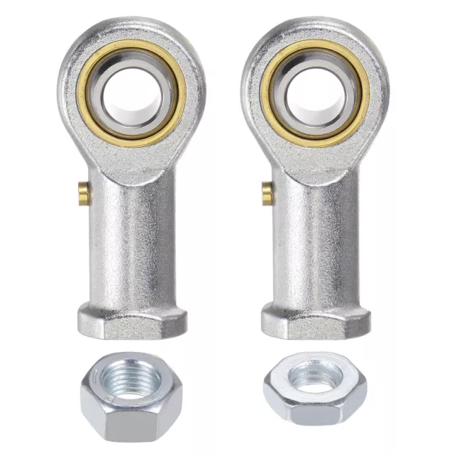 PHSB7 7/16 Female Rod End Set - 2pcs of 7/16-20 Left & Right Thread with Jam Nut