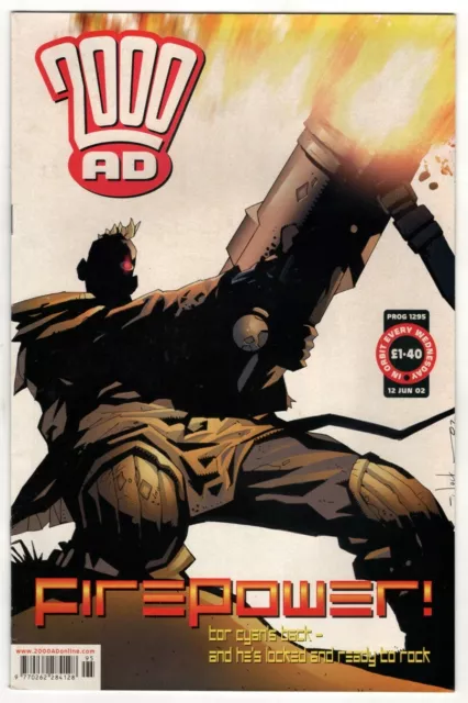 2000AD prog 1295 (12 June 2002). Tor Cyan. FN. From £1*