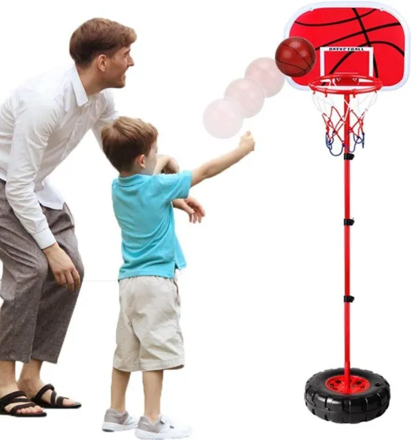 Portable Basketball Hoop Board Adjustable Stand Set Net Kids Ball Toy XMAS Gifts