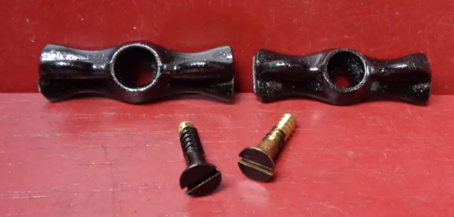 2 Vintage Nos Cast Metal Bow Tie Jelly Cupboard Cabinet Window Latch 2”