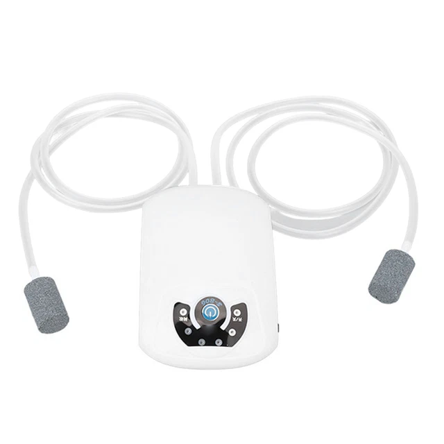 Aquarium Oxygen Pump Silent 2 Outlets Small Portable Fish Tank Air Bubbler P Adp