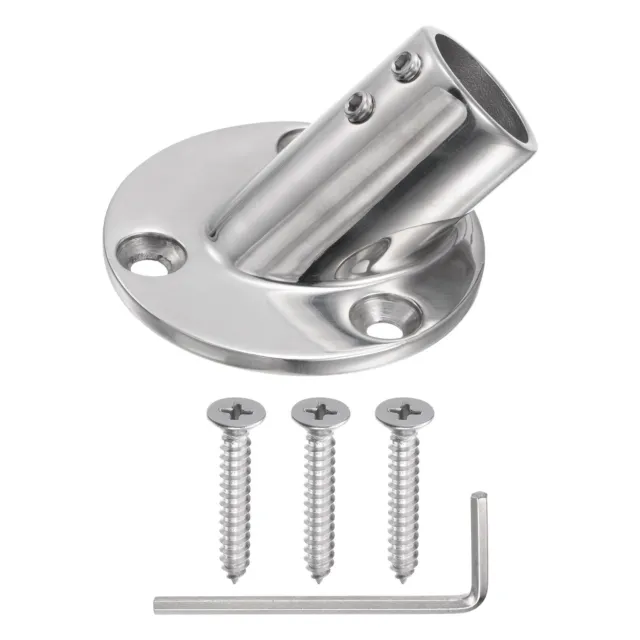Boat Hand Rail Fitting 45 Degree 1" Round Rail Base 316 Stainless Steel