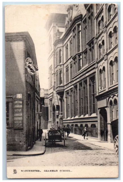 Manchester England Postcard Grammar School c1910 Town and City Tuck Art