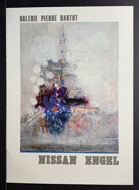 Vintage 1984 Nissan Engel Lithograph Poster “Galerie Pierre Houtot”
