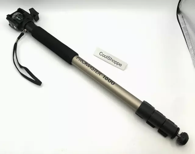 MANFROTTO BOGEN 3232 SWIVEL TILT HEAD & PROMASTER 1600 MONOPOD great cond FREESH