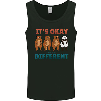 Panda Bear LGBT Its Okay to Be Different Mens Vest Tank Top