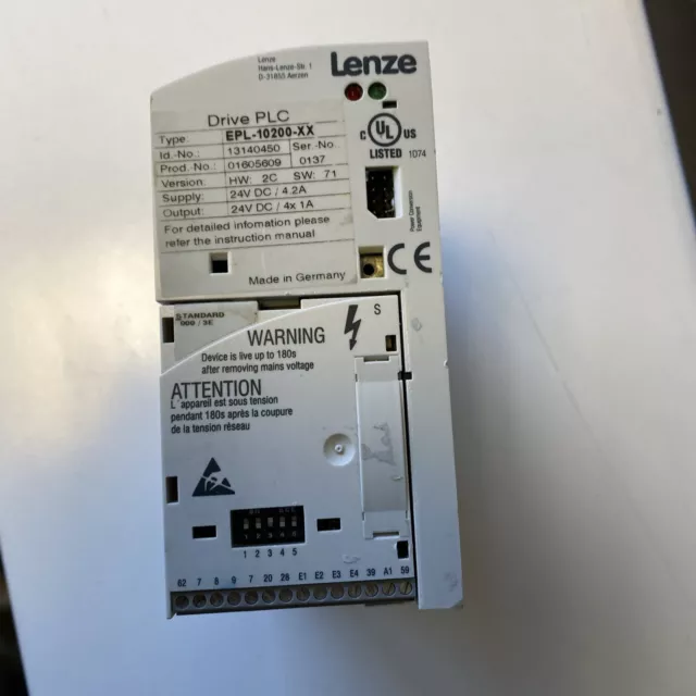 Lenze  Drive PLC  Type: EPL-10200-XX    Extension Board 01  Type: EPZ-10201