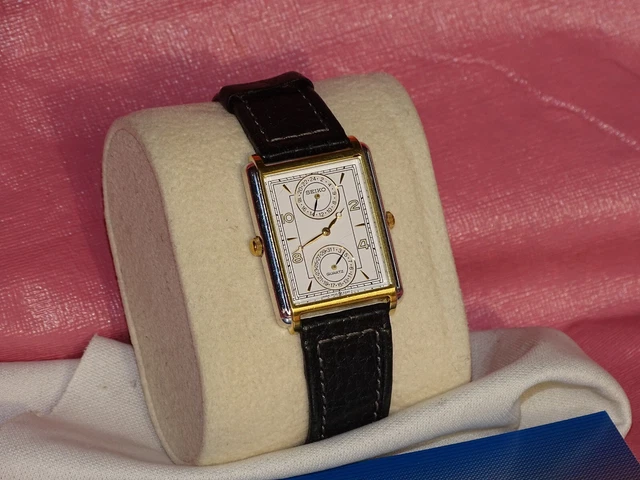 SEIKO TANK STYLE Silver 885 / Back St Steel 2220 - 3560 Mars 176 