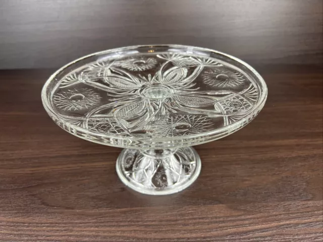 Beautiful EAPG McKee & Brothers #132 Isis Clear Glass Cake Stand