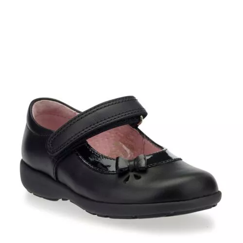Infant Startrite MARIA Girls School Shoes Mary Jane Black Leather Hook & Loop