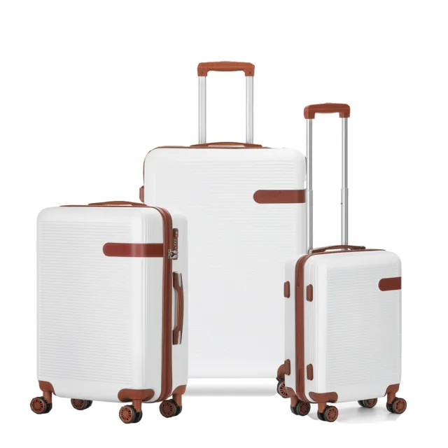 20/24/28in 3 Piece Set Luggage Lightweight Spinner Hardshell Suitcase TSA Lock