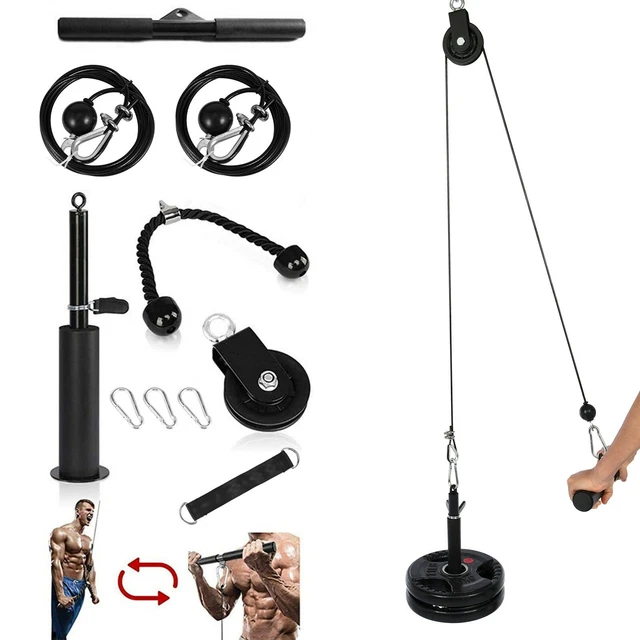 DIY TRICEPS TRAINER Pulley Rope High Pulldown Gym Fitness Workout