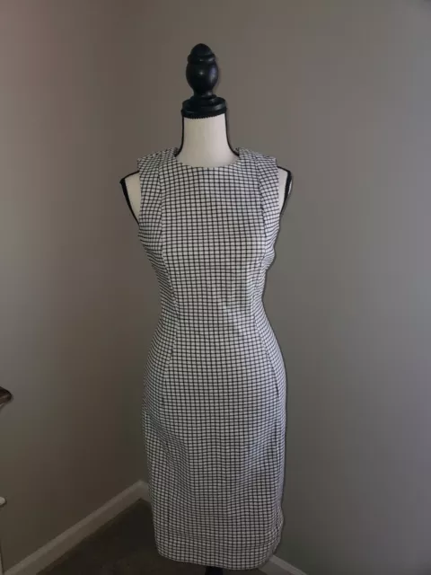 Women's Calvin Klein Size 2 White and Black Dress